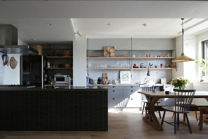 家の中心となるキッチン