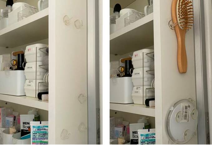 フックにブラシ