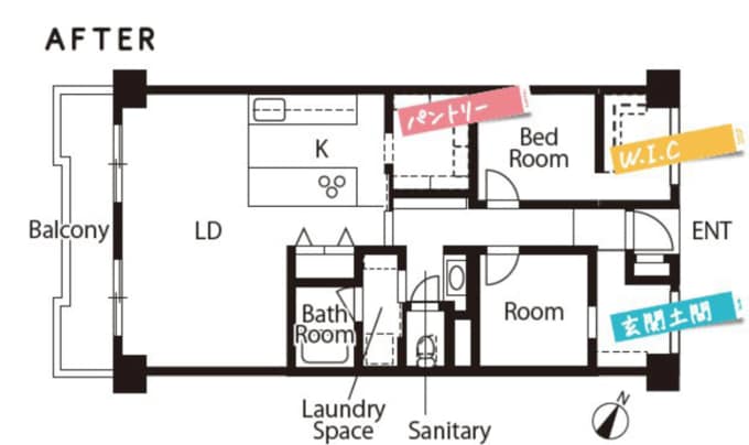 リノベーション前の間取り図
