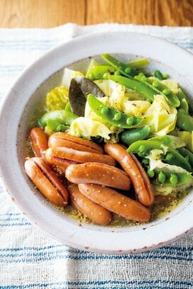 具材をさっと煮て完成のやせスープ。マスタード風味でごちそう感たっぷり