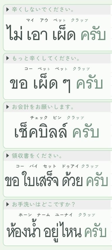 『ドラマで学べるタイ語練習帳』の誌面より