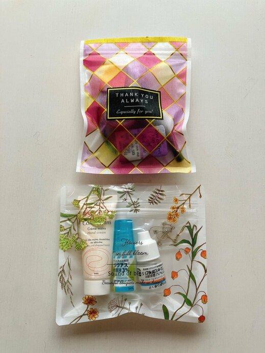 写真：Eバッグの中身ジッパー