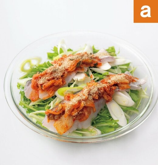 全ての材料を耐熱皿にのせた様子