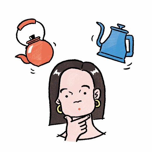 やかんと電気ケトルに悩む人