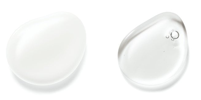 化粧水と乳液のテクスチャー