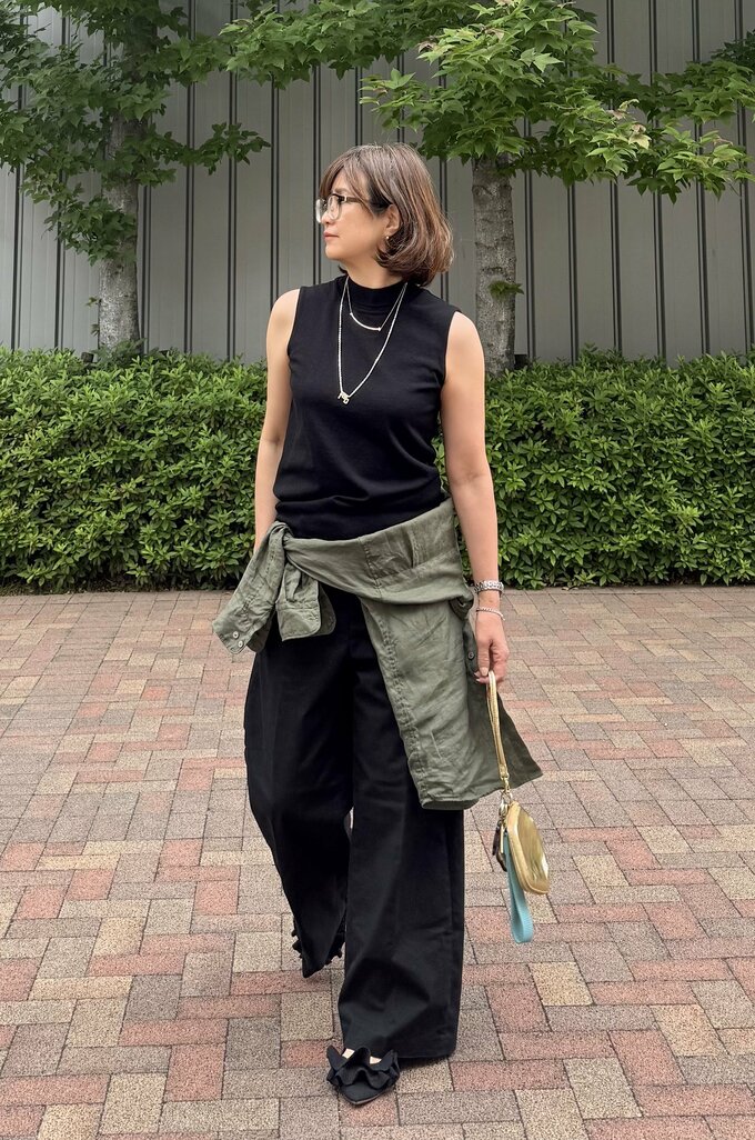 ユニクロリネンシャツコーデ3