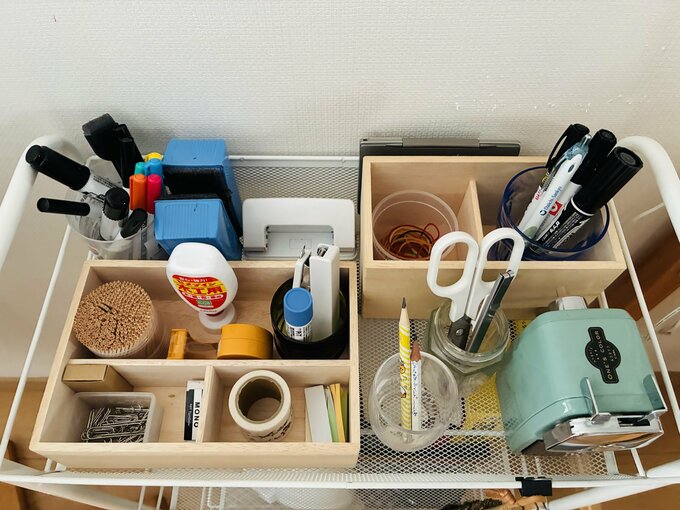文房具を収納している様子