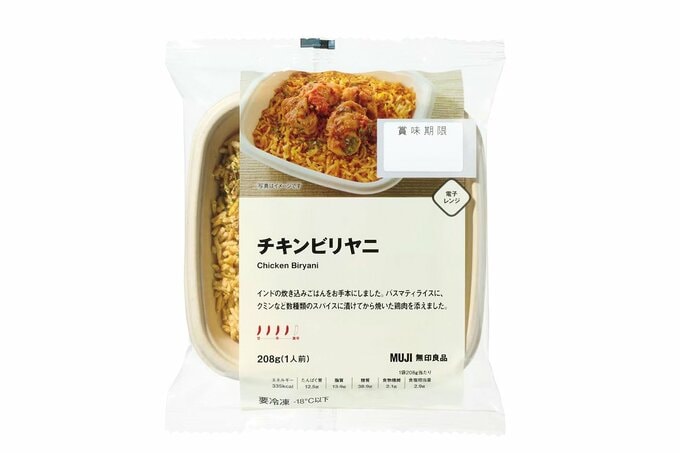 チキンビリヤニのパッケージ