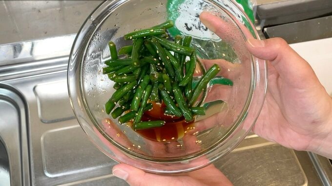 いんげんの胡麻和え