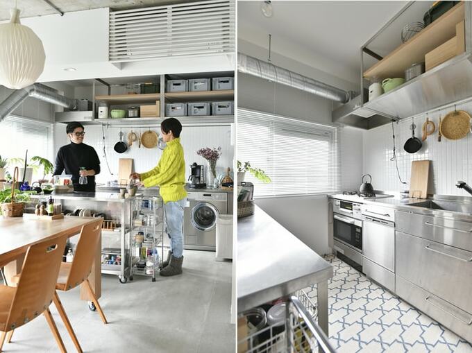 収納力のあるキッチンカウンター