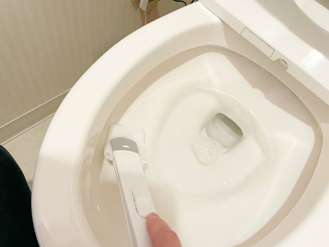 こすり掃除していたトイレ