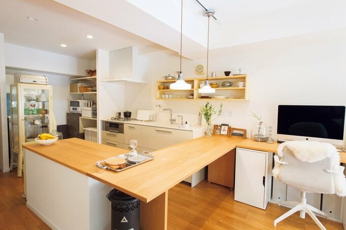 キッチンとワークスペース