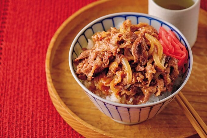 煮ない牛丼の盛り付け写真