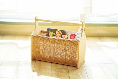 100円グッズで簡単工作。お花がかわいいサマーボウルと竹素材の収納カゴ