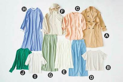 すべて7000円以下のユニクロ・GU・無印良品！春は「プチプラ服10着」で着まわす