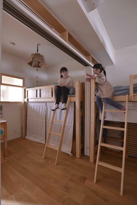 リノベーション 子ども部屋 仕切り ベッド