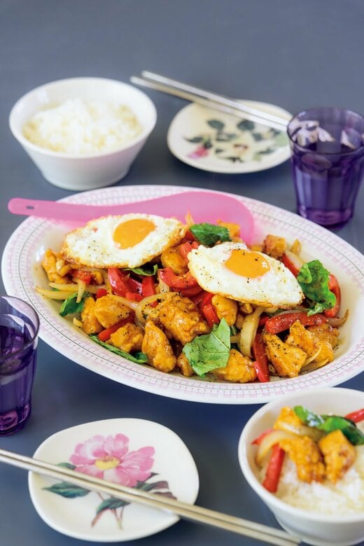 鶏胸のガパオ風炒め