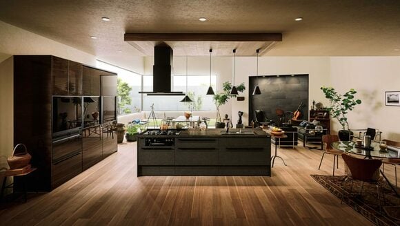 セラミックトップのキッチン