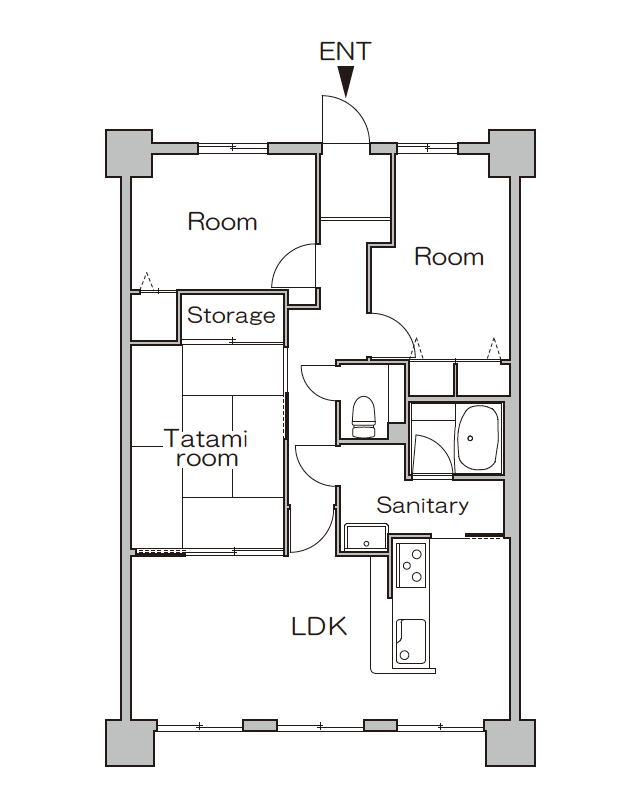 リノベーション前の間取り図