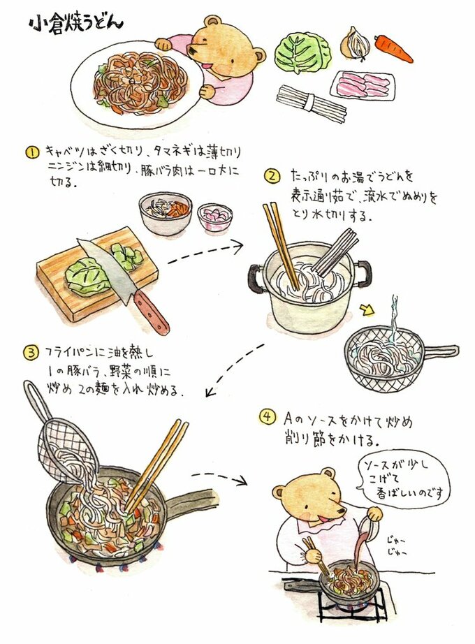 九州のご当地グルメ 小倉焼うどん 子どもが喜ぶ春休みのお昼ごはんに Tamyのおいしいもの手帖