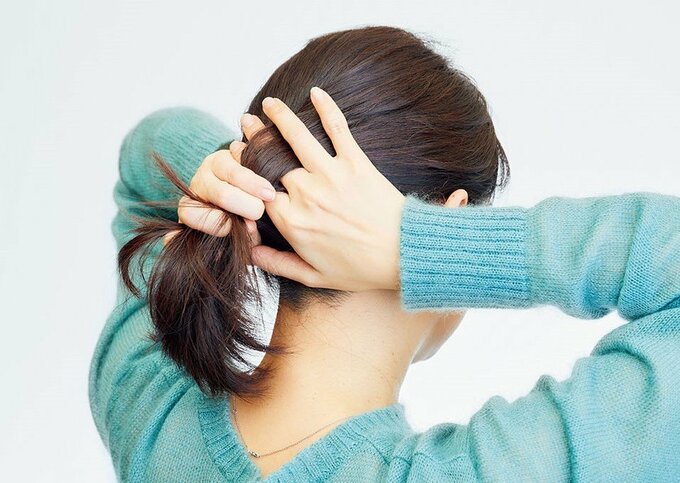若く見えるひとつ結びのつくり方