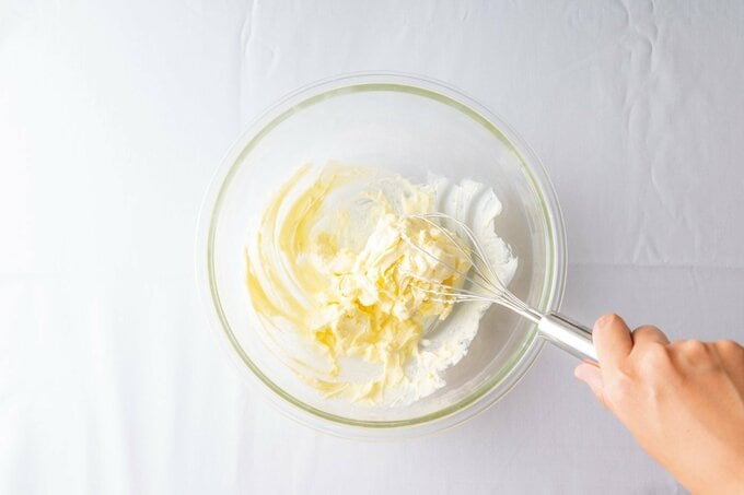 濃厚ベイクドチーズケーキの調理過程