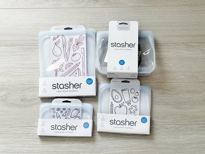 シリコーン製保存袋・スタッシャー4点