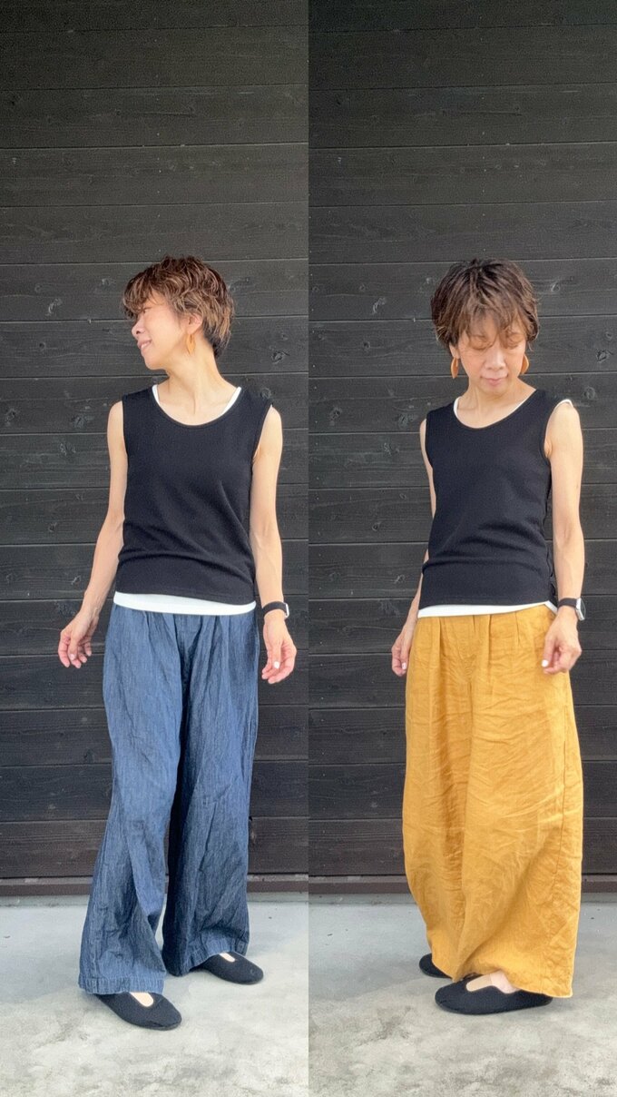 ブラックタンクトップ