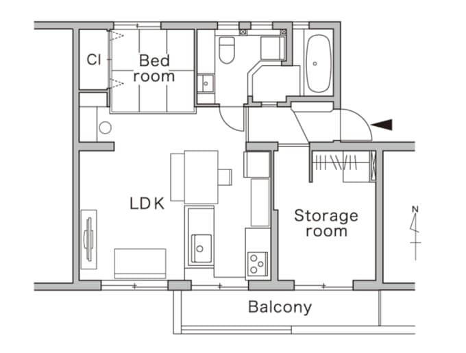 リノベーション後の間取り図