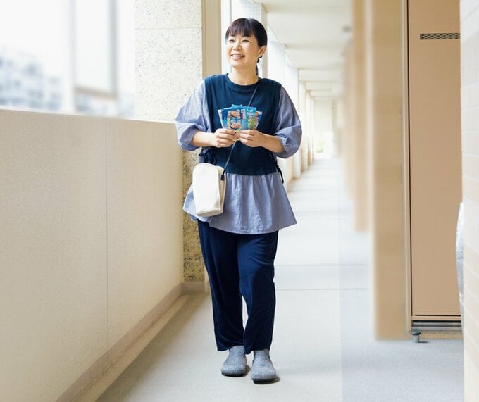 願かけしながら歩くさとがわさん