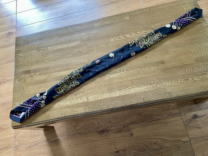 スカーフのバッグアレンジ