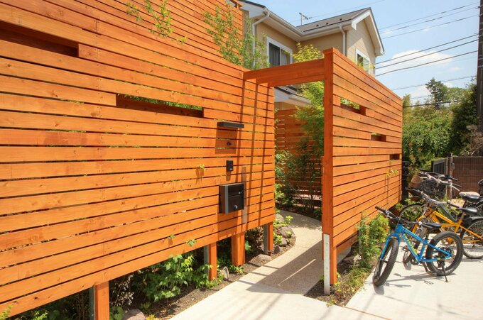 板塀の間のゲート