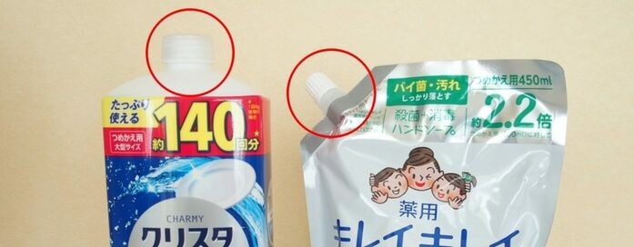 面倒な洗剤やシャンプーの詰め替え。サイズや容器の選び方でグッとラクに！