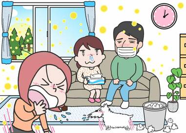 花粉症がつらいんです…なにかが違う？5つ見つけたらエラい間違い探し