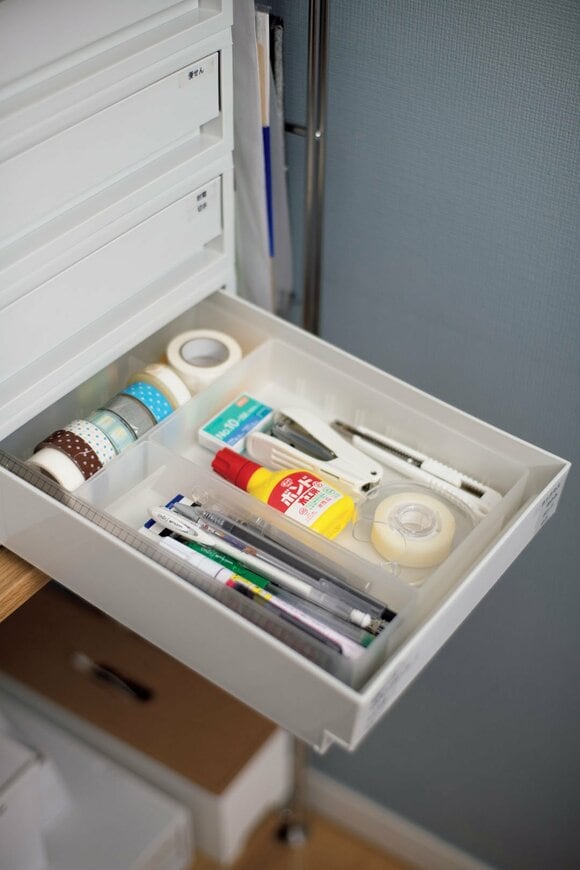 引き出しに文房具