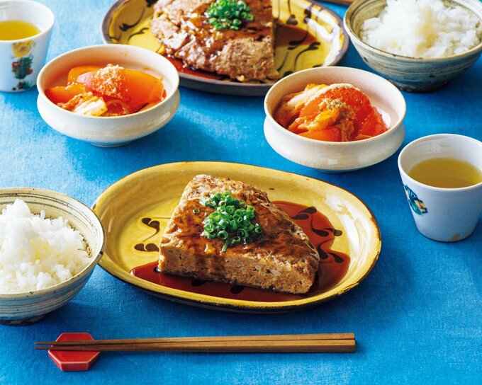 大判和風モヤシハンバーグ