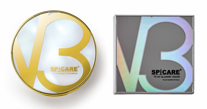 SPICARE「(左から)V3 インテリジェント ファンデーション/V3 セットアップ パウダー」