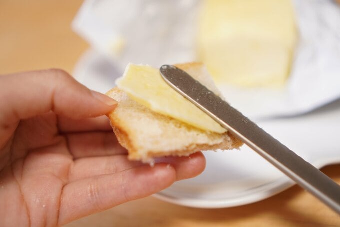 このバターは厚めに塗るのがポイント