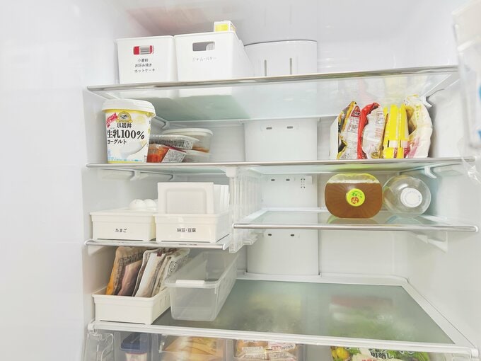 整理整頓された冷蔵庫