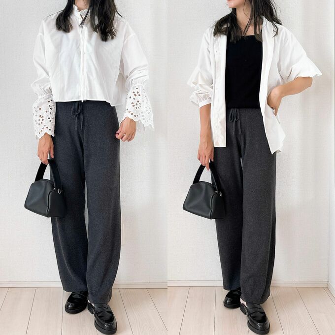 短めよりもおしりが隠せる丈で着やせ