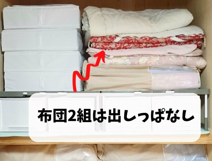 押し入れの布団整理