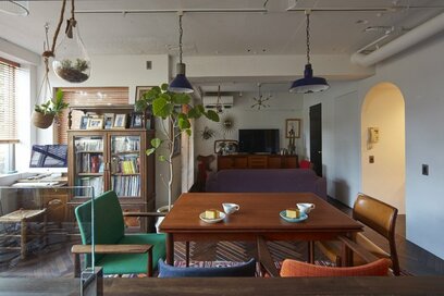 【マンションリノベ事例】12回住み替えした人が初リノベした！ヴィンテージ家具が似合う家