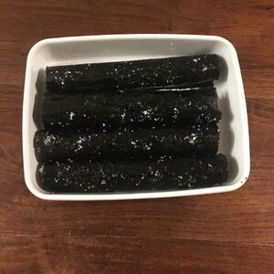 ゴマ油を塗り塩をふって完成!