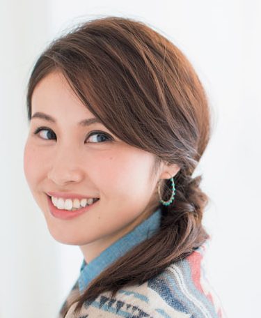 三つ編み+横結び