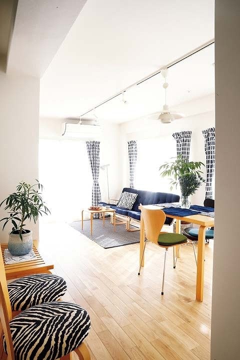 壁を撤去して二面採光の明るいLDKに