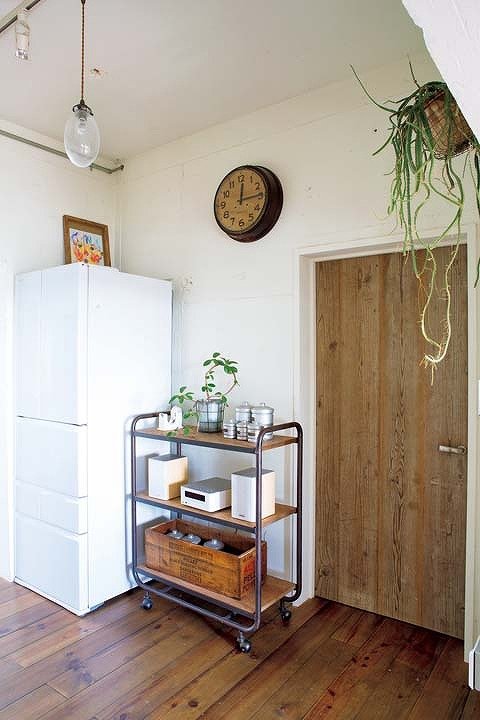 吊り鉢との相性がいいリプサリスをキッチンの一角に