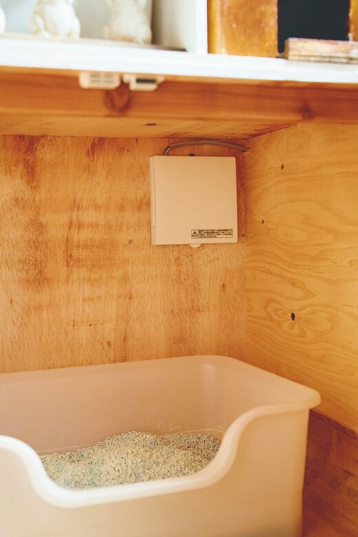 猫トイレ内の換気扇とダクト