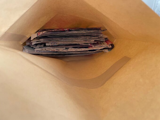 封筒の中の様子