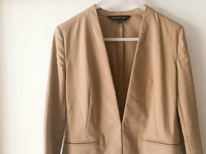 洗えるジャケットリネン風