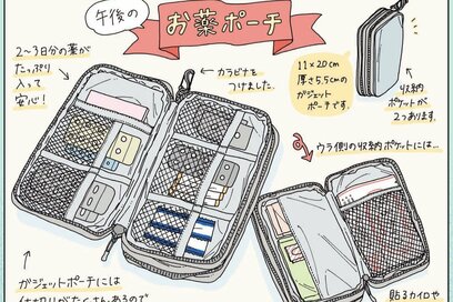 元・片付けられない漫画家がおすすめする「携帯できる救急箱ポーチ」。外出時の不安がなくなり生活が快適に